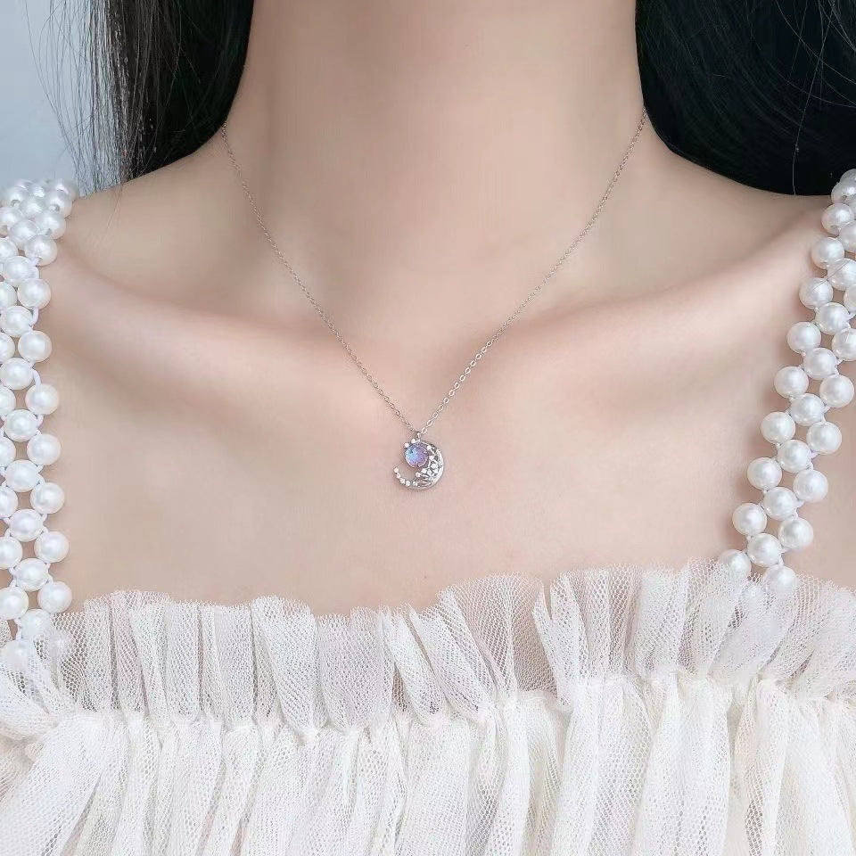 GP SKY Crescent Moon & Star Pendant Necklace